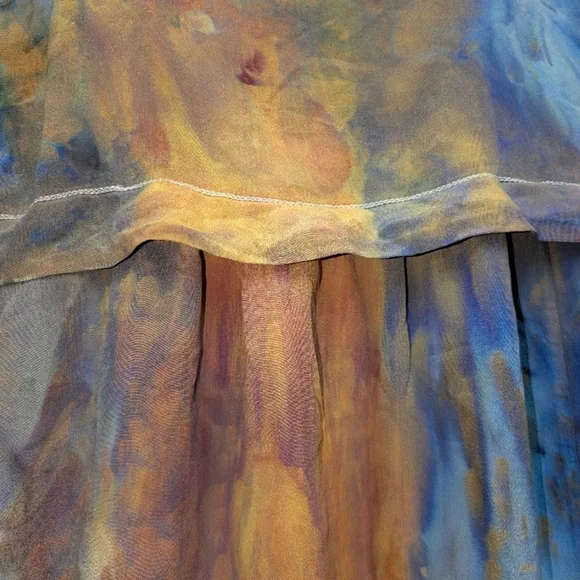 Wilfred 100% Silk Dress Custom Ice dye Dresd - Picture 4 of 6